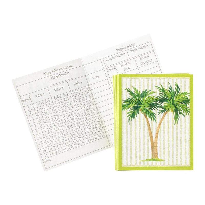 caspari Palms Bridge Tally Sheets - 12 Per Package