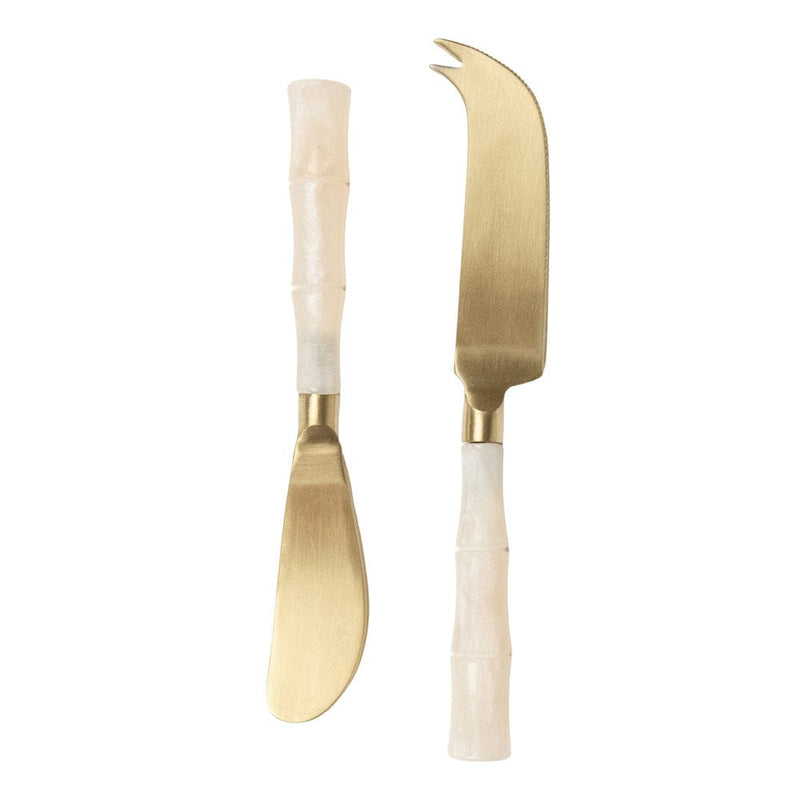 Caspari Pearl Handle Cheese Knife & Spreader