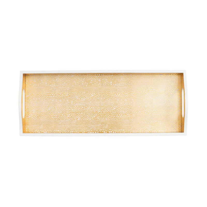 Caspari Pebble Lacquer Bar Tray In Gold - 1 Each