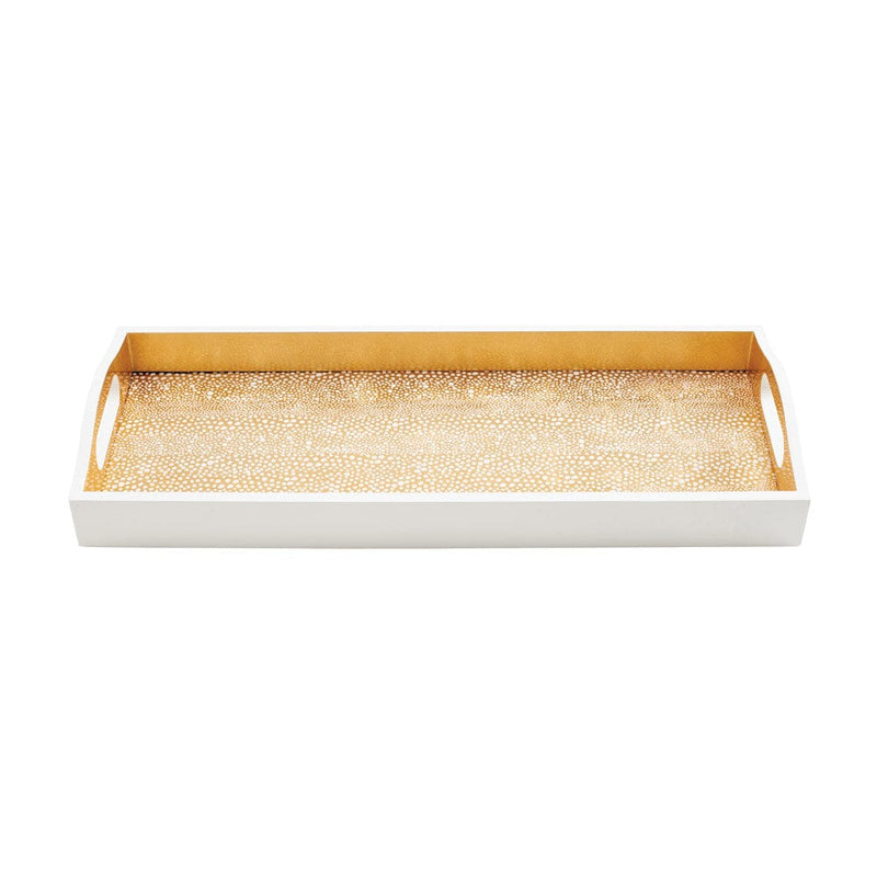 Caspari Pebble Lacquer Bar Tray In Gold - 1 Each