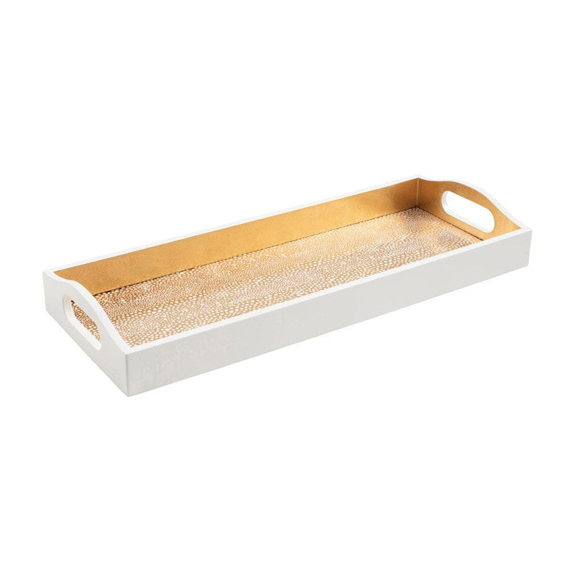 caspari Pebble Lacquer Bar Tray in Gold - 1 Each