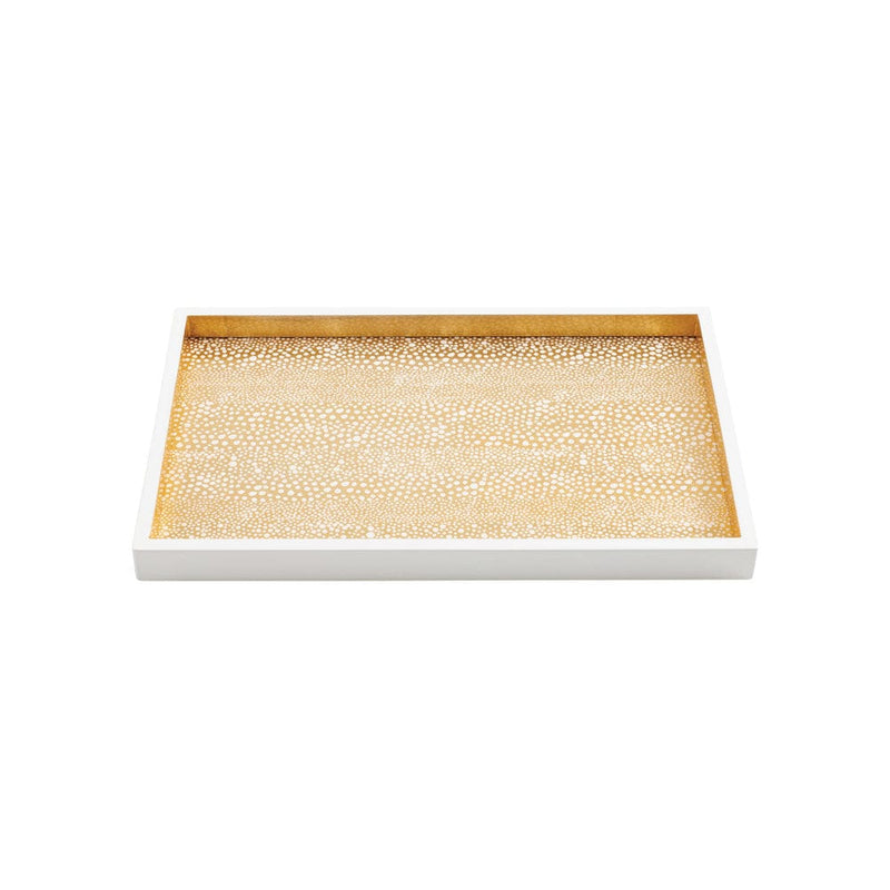 Caspari Pebble Lacquer Vanity Tray In Gold - 1 Each