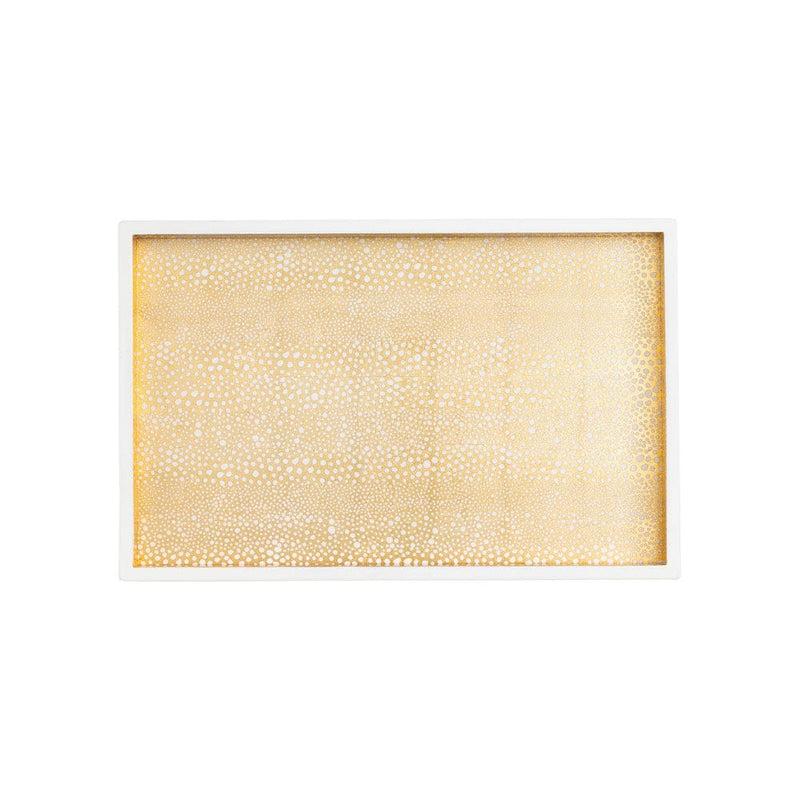 Caspari Pebble Lacquer Vanity Tray In Gold - 1 Each