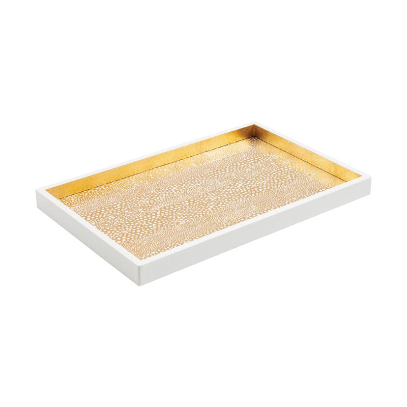 caspari Pebble Lacquer Vanity Tray in Gold - 1 Each