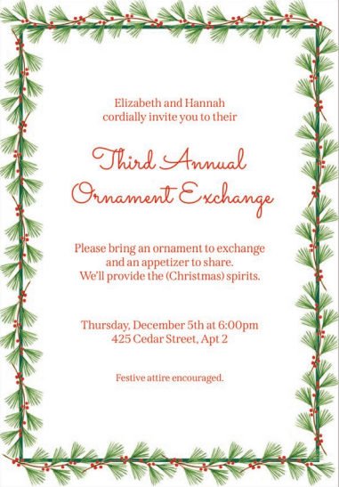 caspari Personalized Little Trees Invitations