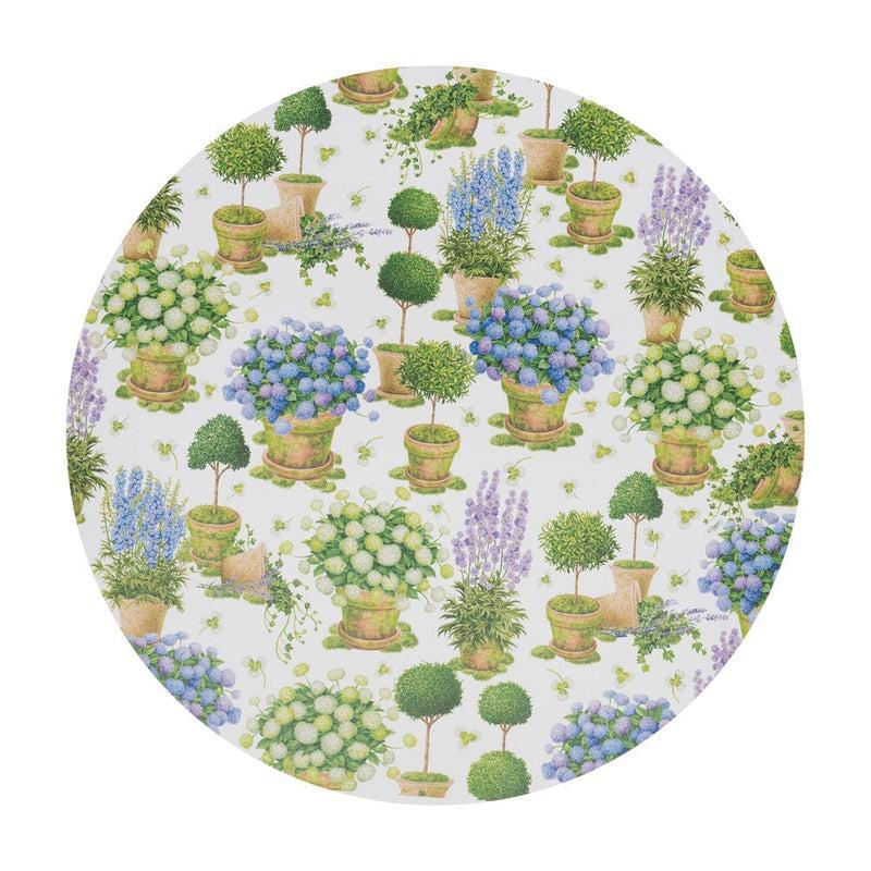 Caspari Potted Hydrangeas Placemats - 12 Per Package