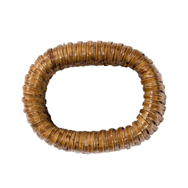 Caspari Rattan Napkin Ring In Dark Natural