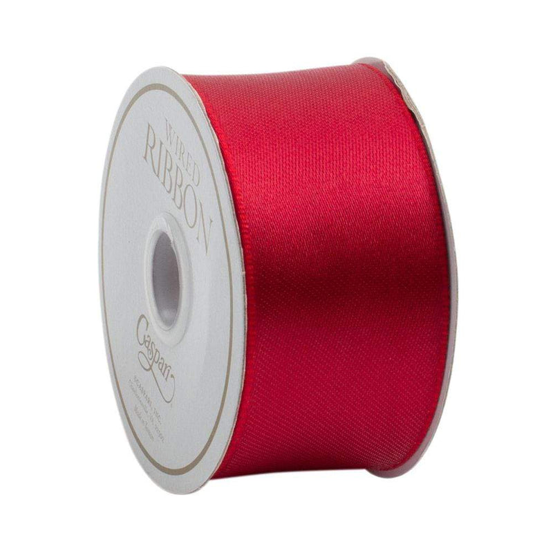 Caspari Red Reversible Wired Ribbon - 6 Yard Spool