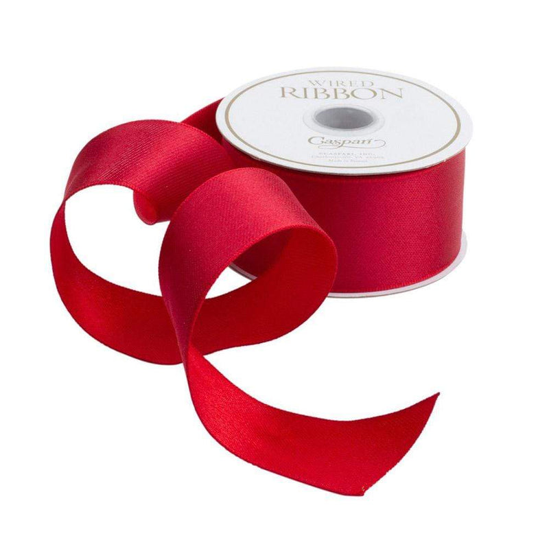 caspari Red Reversible Wired Ribbon - 6 Yard Spool