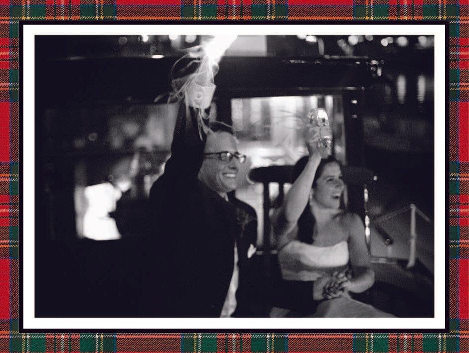 caspari Royal Plaid Landscape Holiday Photo Cards