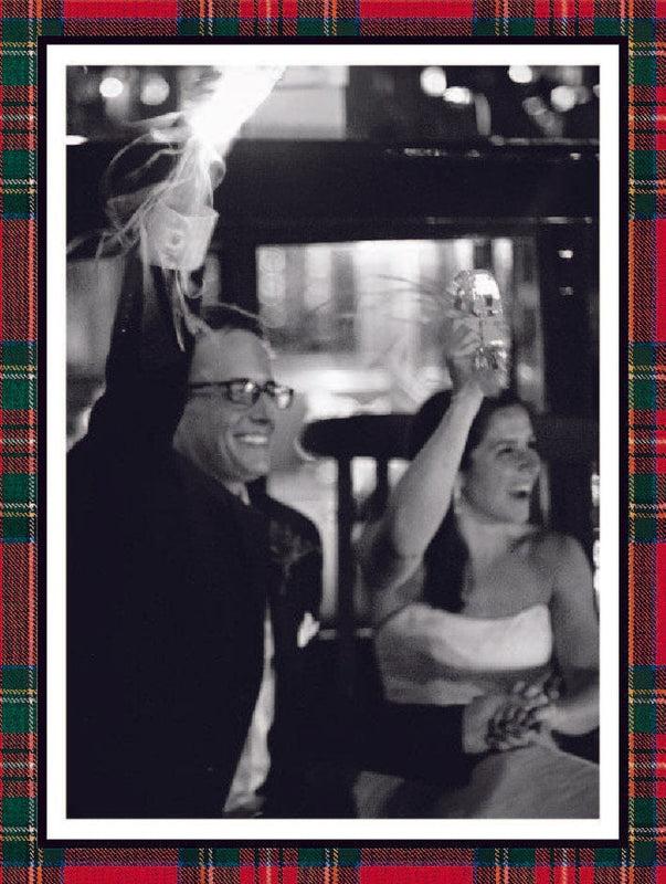 caspari Royal Plaid Portrait Holiday Photo Cards