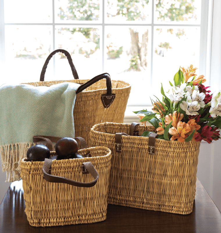 Caspari Small Rectangle Straw Tote 7" - 1 Each