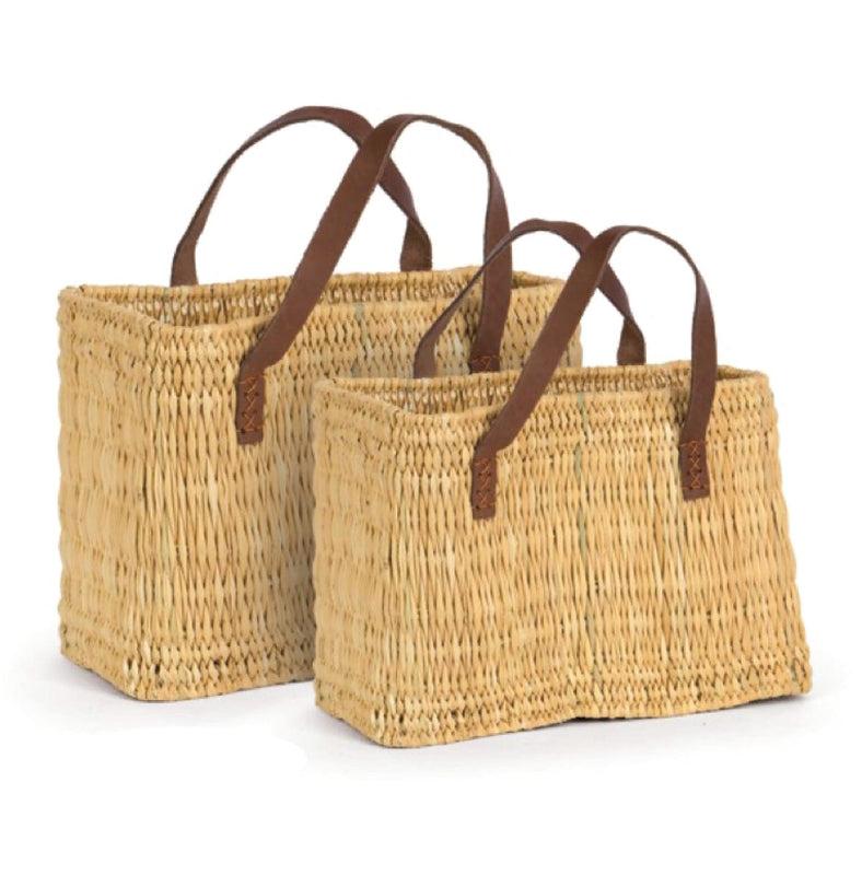 caspari Small Rectangle Straw Tote 7" - 1 Each