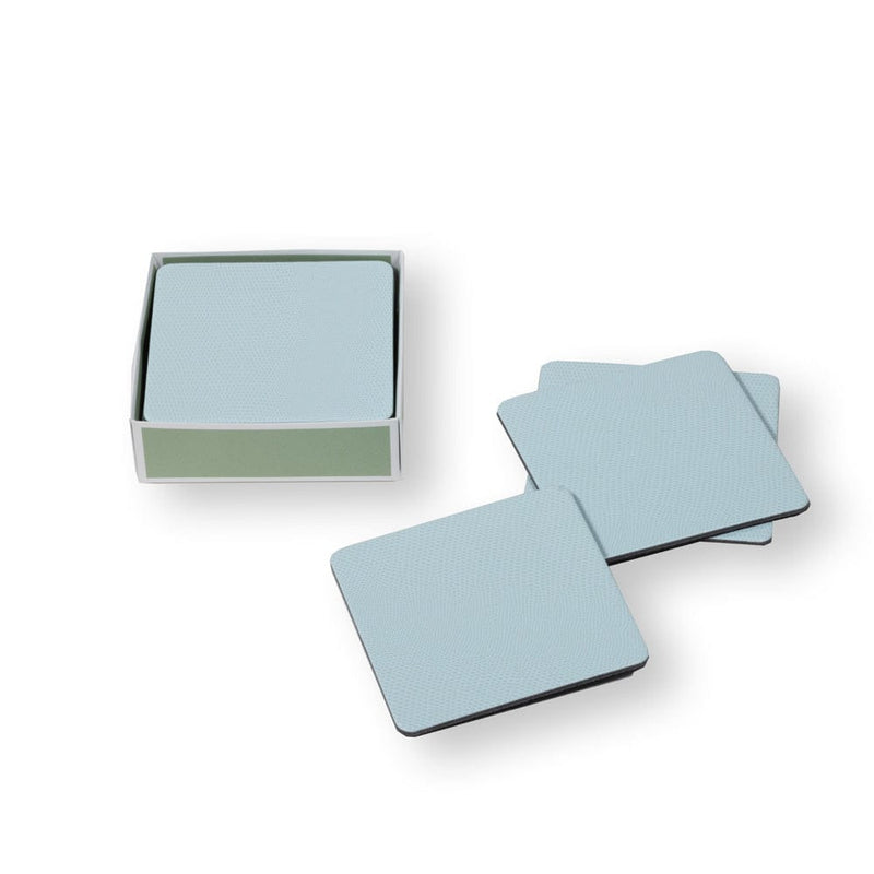 Caspari Soft Aqua Lizard Coasters - 8 Per Package