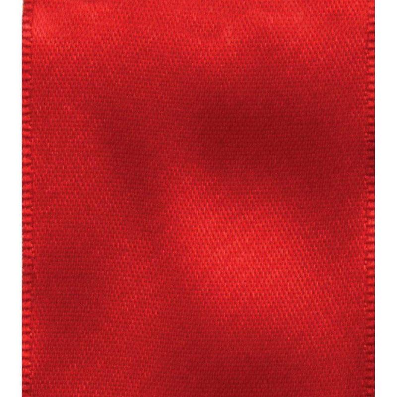 Caspari Solid Red Satin Wired Ribbon - 9 Yard Spool