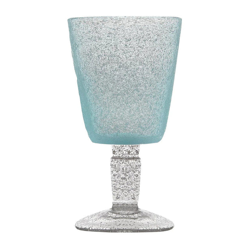 caspari Wine Goblet in Light Blue - Set of 4
