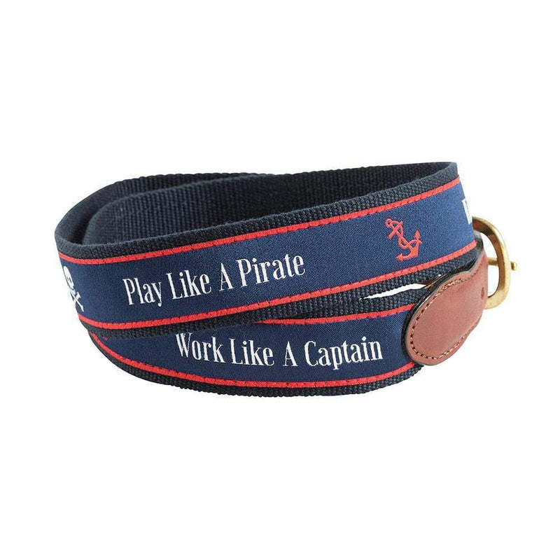 Caspari "Work Like A Captain" Quote Belt
