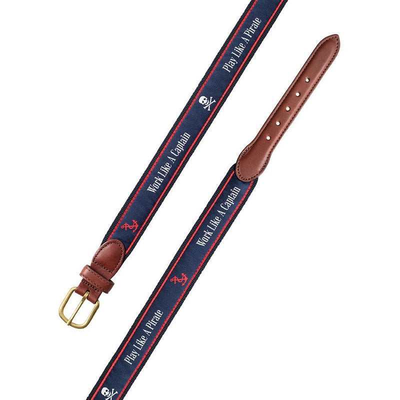 Caspari "Work Like A Captain" Quote Belt