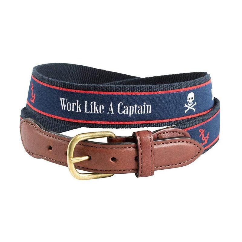 caspari "Work Like a Captain" Quote Belt