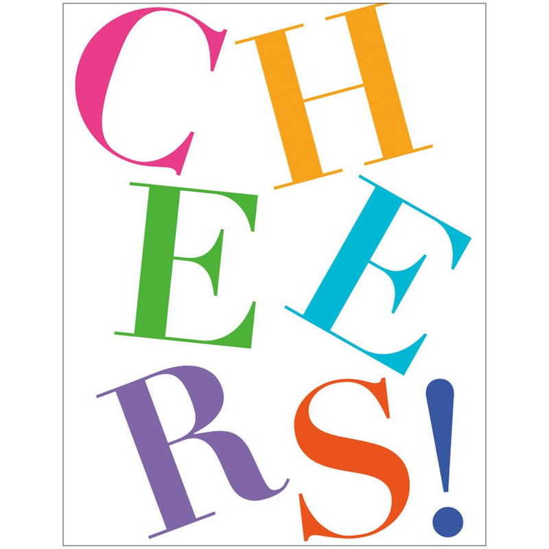 caspari Cheers Enclosure Cards - 4 Mini Cards & 4 Envelopes