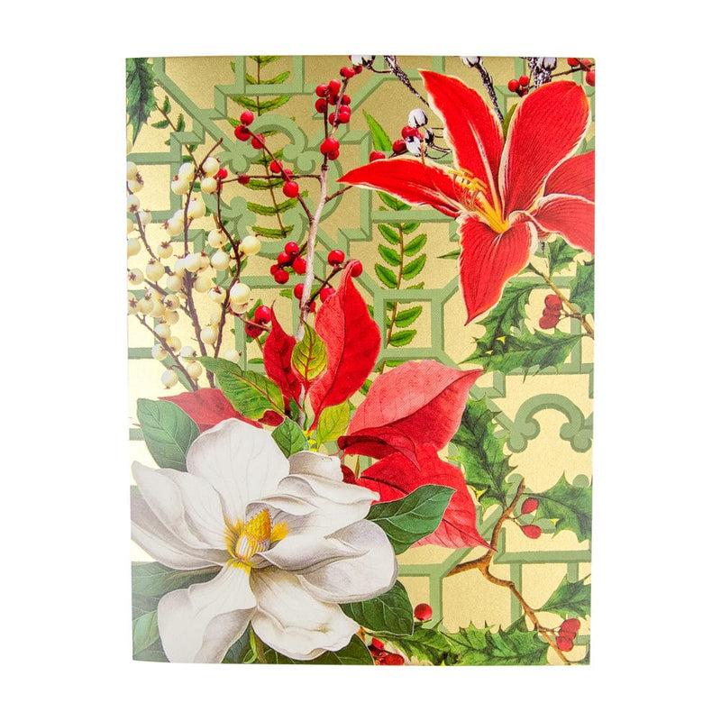 caspari Christmas Garden Large Personalized Christmas Cards