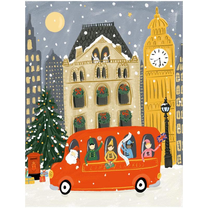 caspari Christmas In London Personalized Christmas Cards
