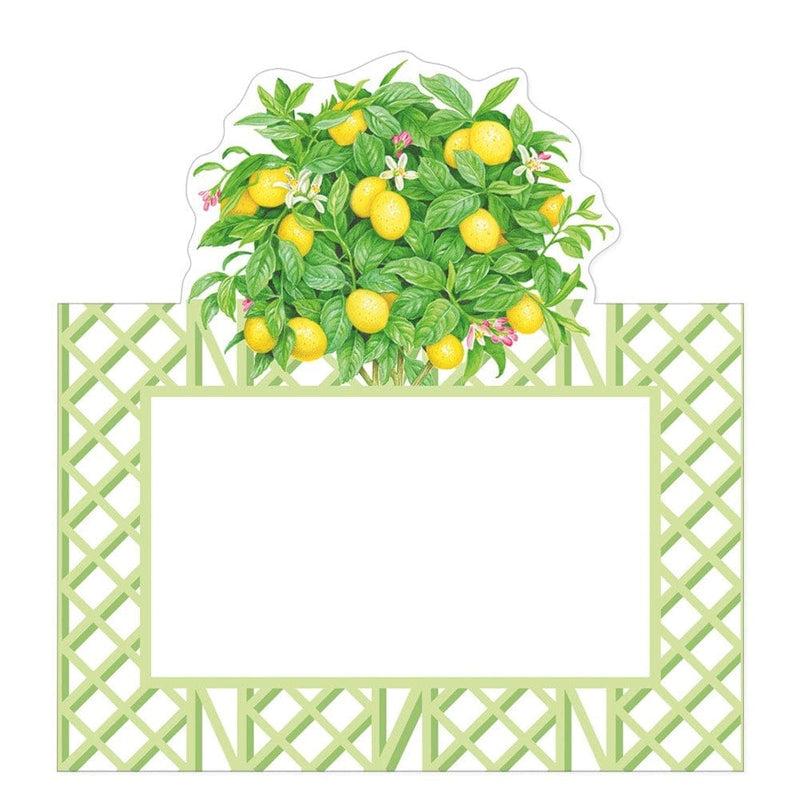 caspari Citrus Topiaries Die-Cut Place Cards - 8 Per Package