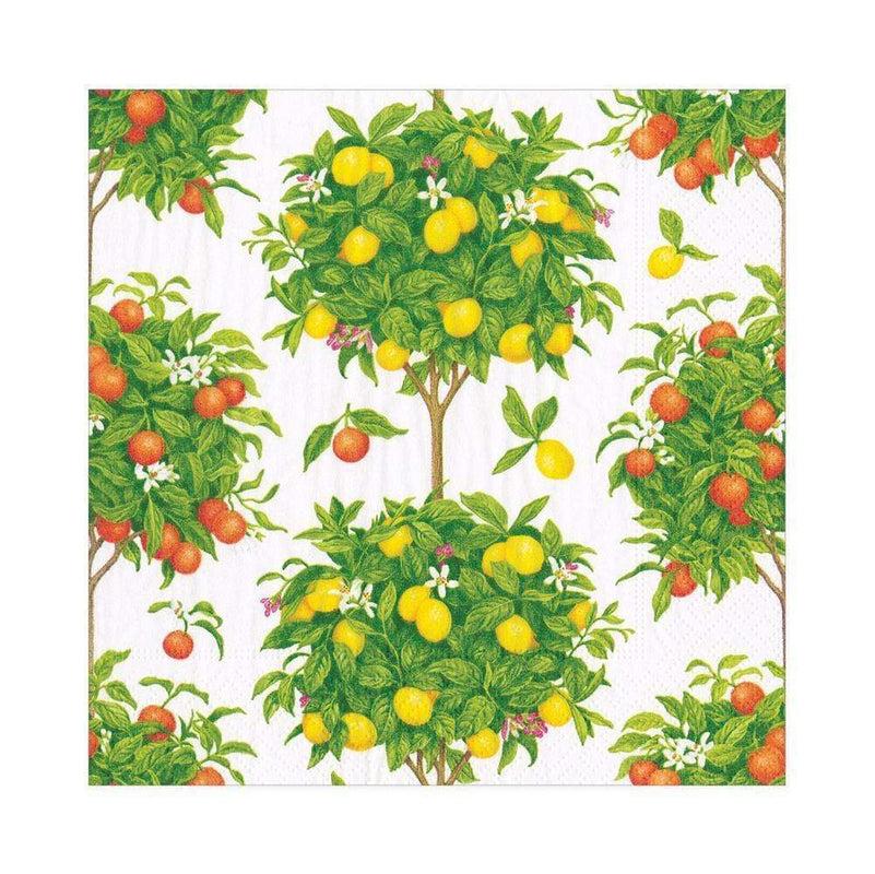 caspari Citrus Topiaries Paper Luncheon Napkins in White - 20 Per Package