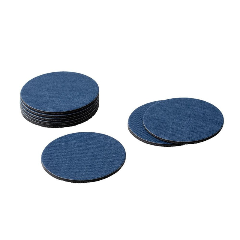 caspari Classic Canvas Felt-Backed Coasters in Navy - 8 Per Box