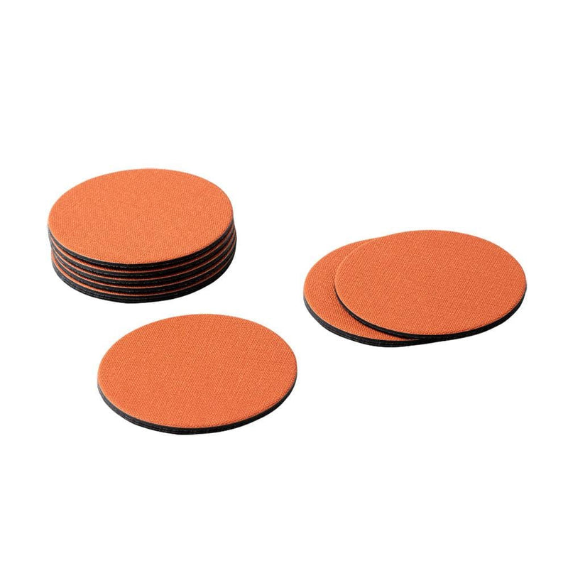 caspari Classic Canvas Felt-Backed Coasters in Orange - 8 Per Box