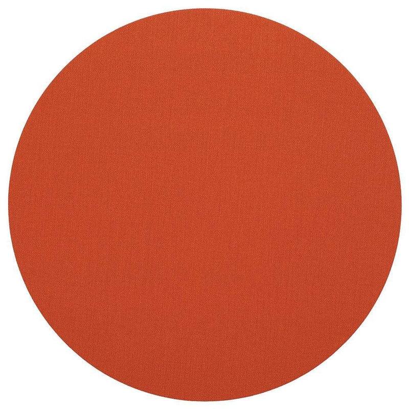 caspari Classic Canvas Round Felt-Backed Placemat in Orange - 4 Each