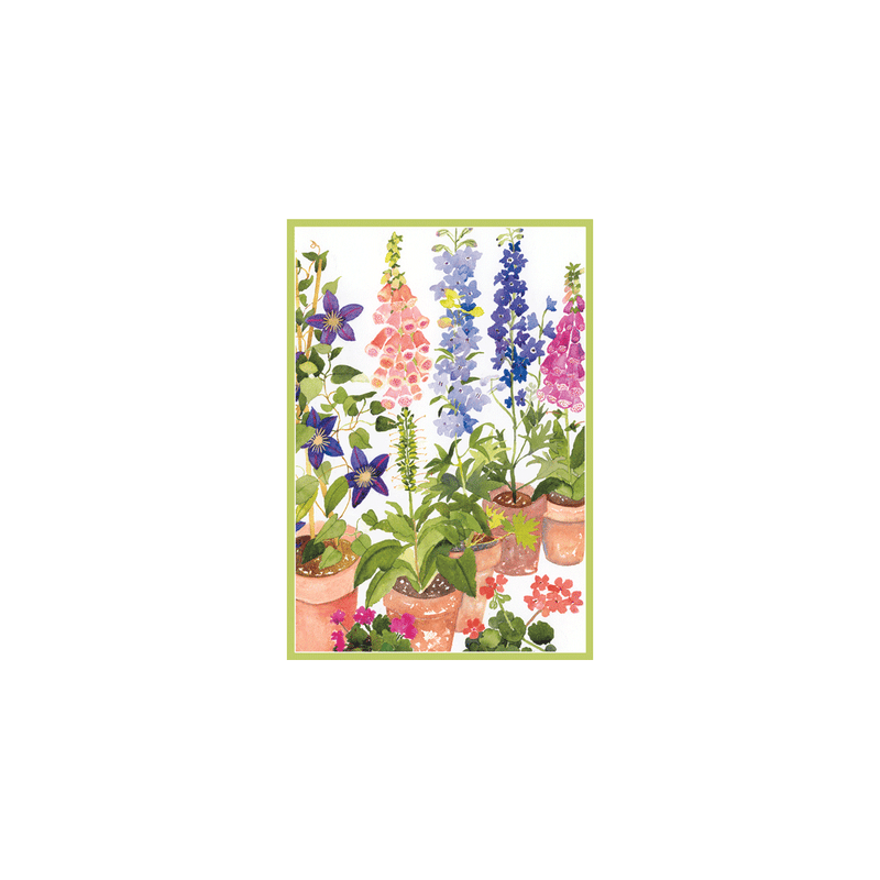 caspari Classic Floral - Birthday Set Of Six Greeting Cards And Envelopes