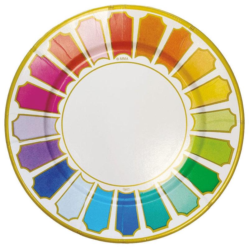 caspari Color Wheel Paper Dinner Plates - 8 Per Package
