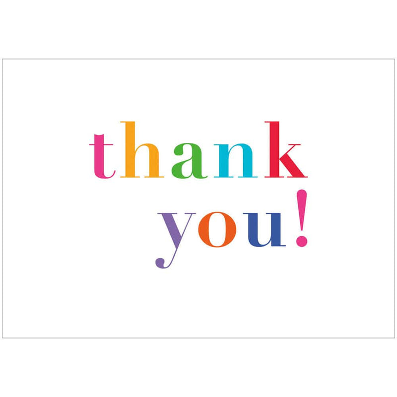caspari Colorful Thank You Thank You Notes - 8 Note Cards And Envelopes