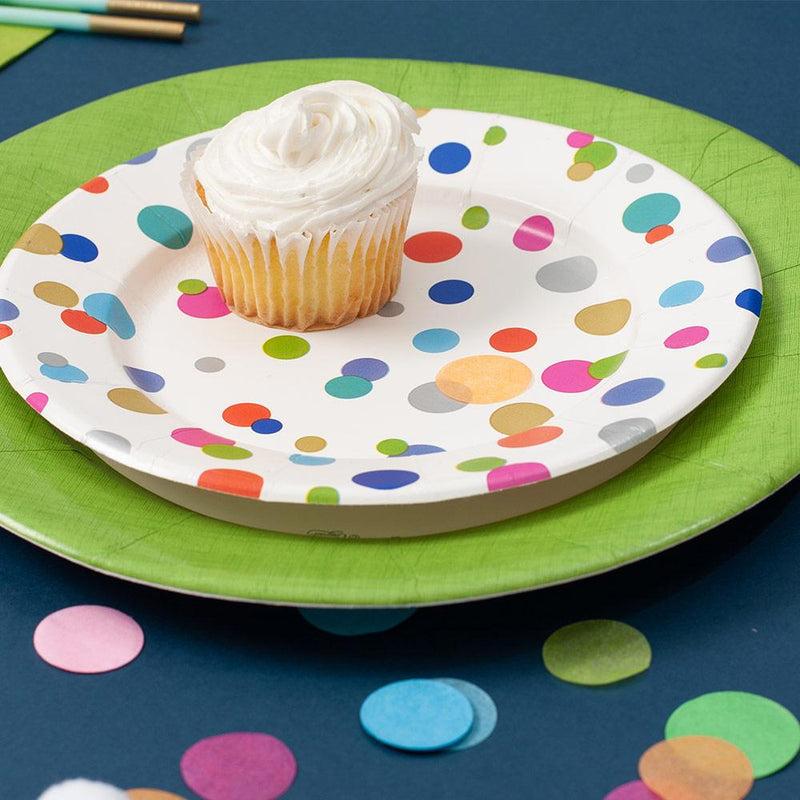 Caspari Confetti Brights Paper Salad & Dessert Plates - 8 Per Package