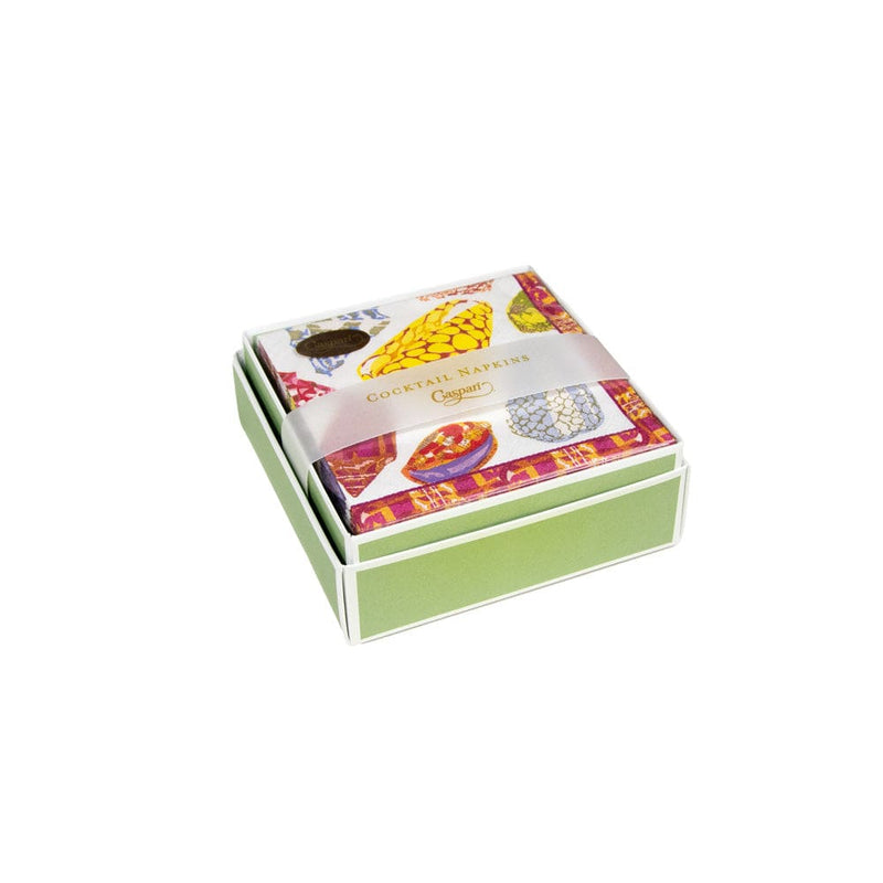 caspari Coquillage Purple Boxed Cocktail Napkins - 40 Per Box