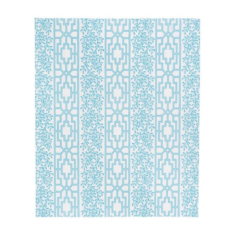 Caspari Coral And Trellis Robin's Egg Guest Towel Napkins - 15 Per Package