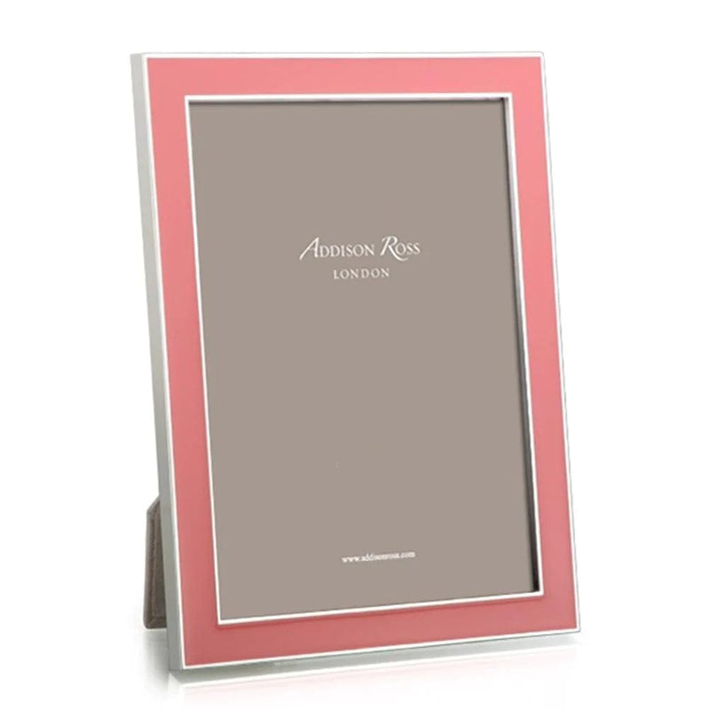 caspari Coral Enamel 5" x 7" Picture Frame with Silver Trim - 1 Each
