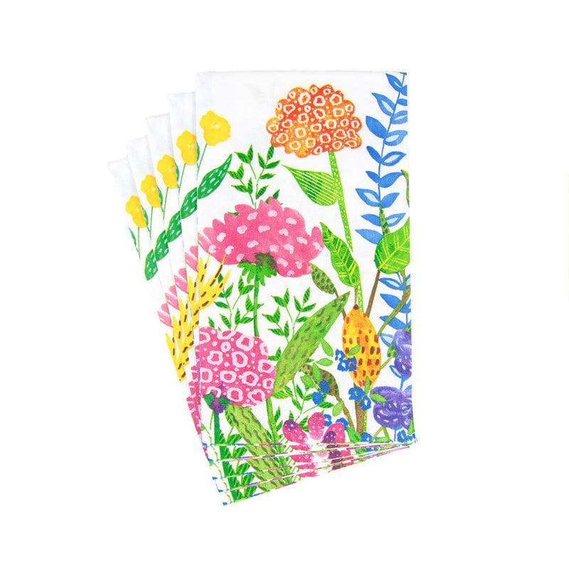 Caspari Cottage Floral Guest Towel Napkins - 15 Per Package