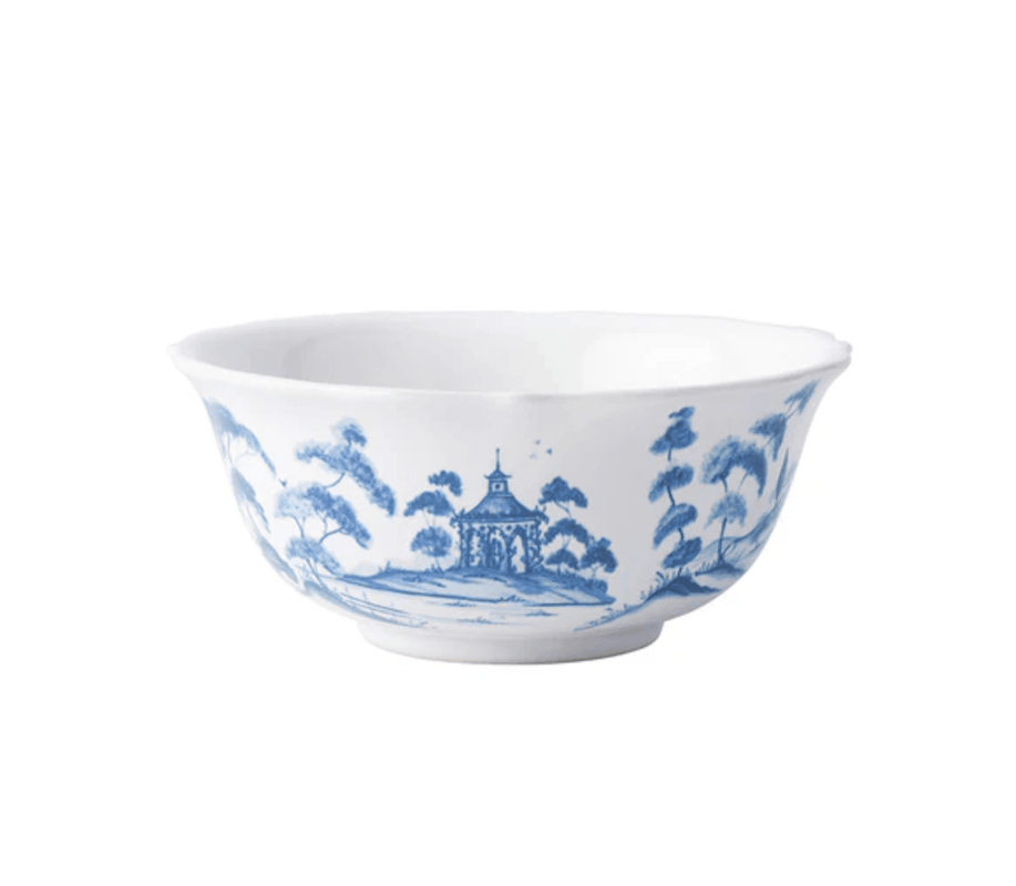Caspari Country Estate Cereal/Ice Cream Bowl - Delft Blue