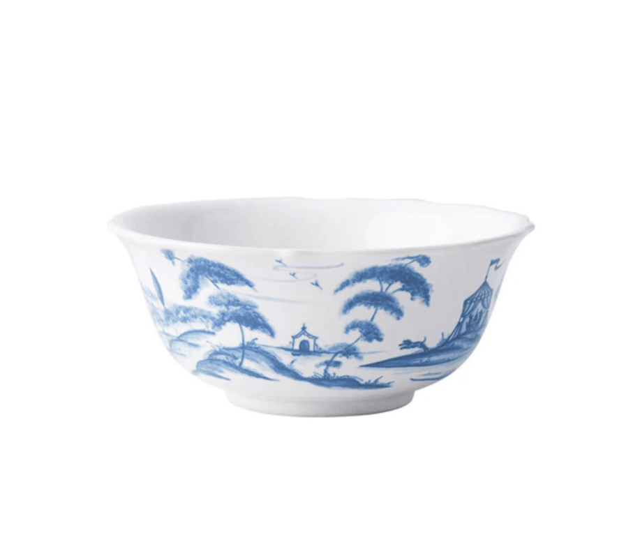 caspari Country Estate Cereal/Ice Cream Bowl - Delft Blue