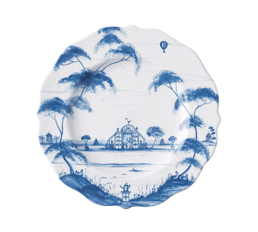 caspari Country Estate Dessert/Salad Plate - Delft Blue