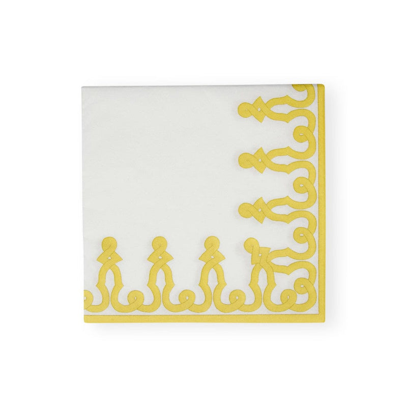 Caspari Dessin Passementerie Dijon Paper Linen Dinner Napkins - 12 Per Package