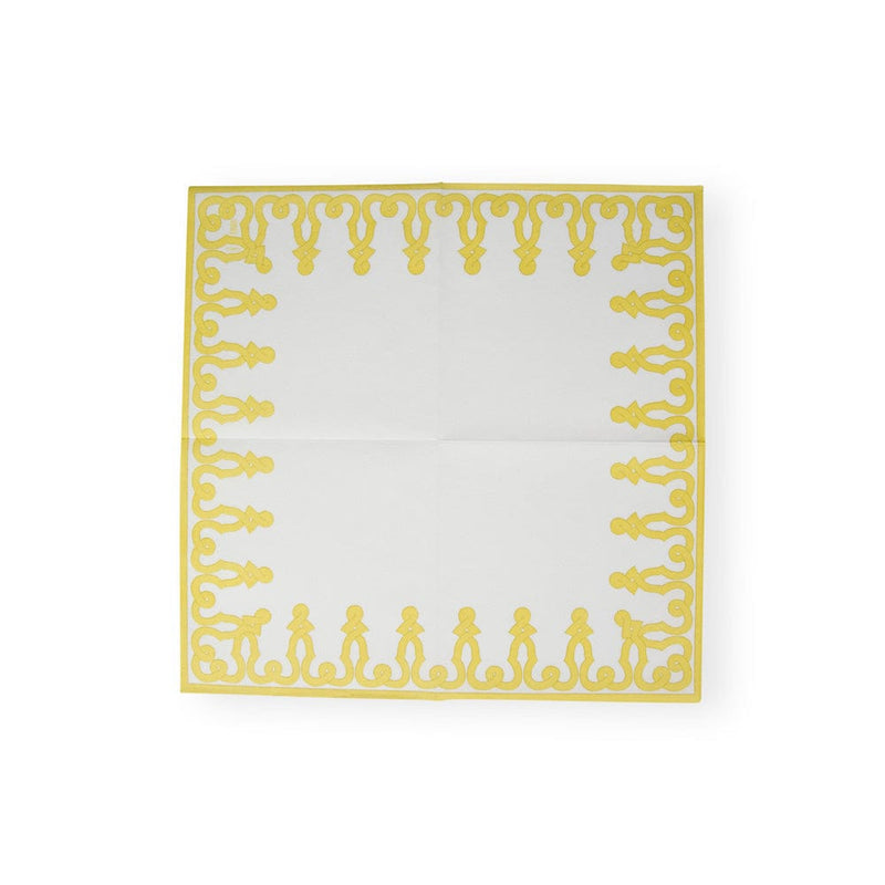 Caspari Dessin Passementerie Dijon Paper Linen Dinner Napkins - 12 Per Package