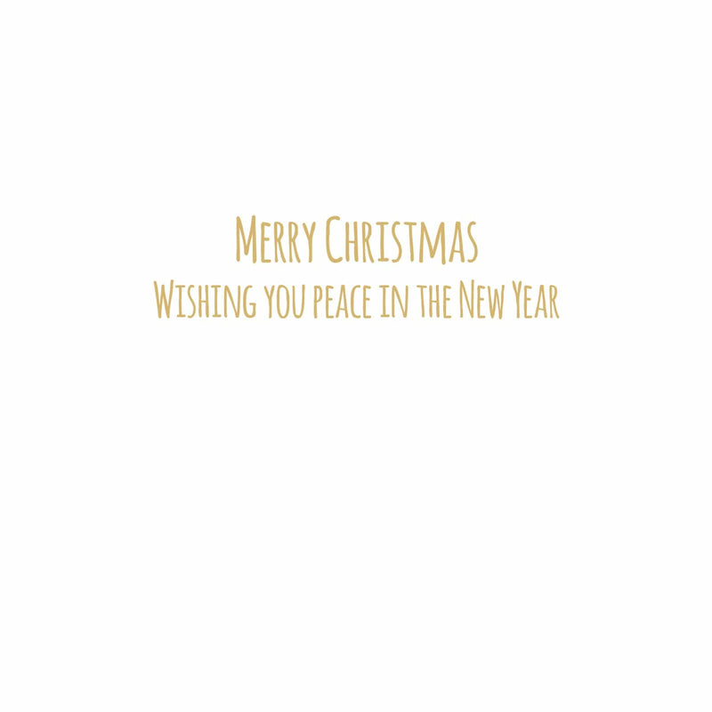 Caspari Doves Around The Tree Boxed Christmas Cards - 15 Cards & 15 Envelopes