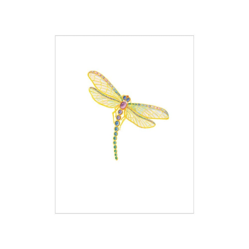 caspari Dragonfly Gift Enclosure Cards - 4 Mini Cards & 4 Envelopes
