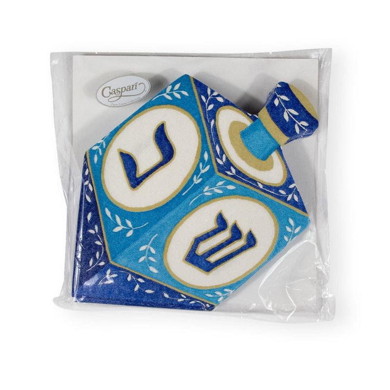 Caspari Dreidel Die-Cut Paper Linen Luncheon Napkins - 15 Per Package