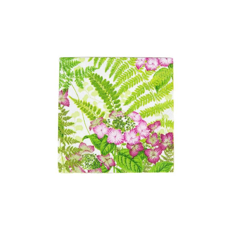 Caspari Fern Garden Boxed Cocktail Napkins - 40 Per Box
