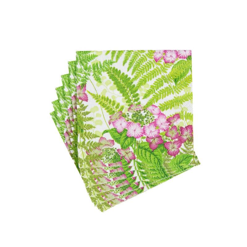 Caspari Fern Garden Boxed Cocktail Napkins - 40 Per Box