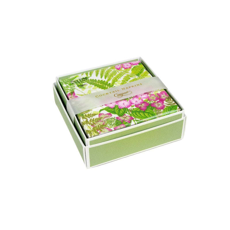 caspari Fern Garden Boxed Cocktail Napkins - 40 Per Box